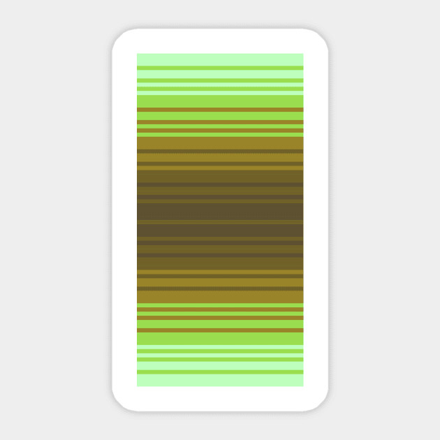 Brown and Green Gradient Stripes Sticker by saradaboru